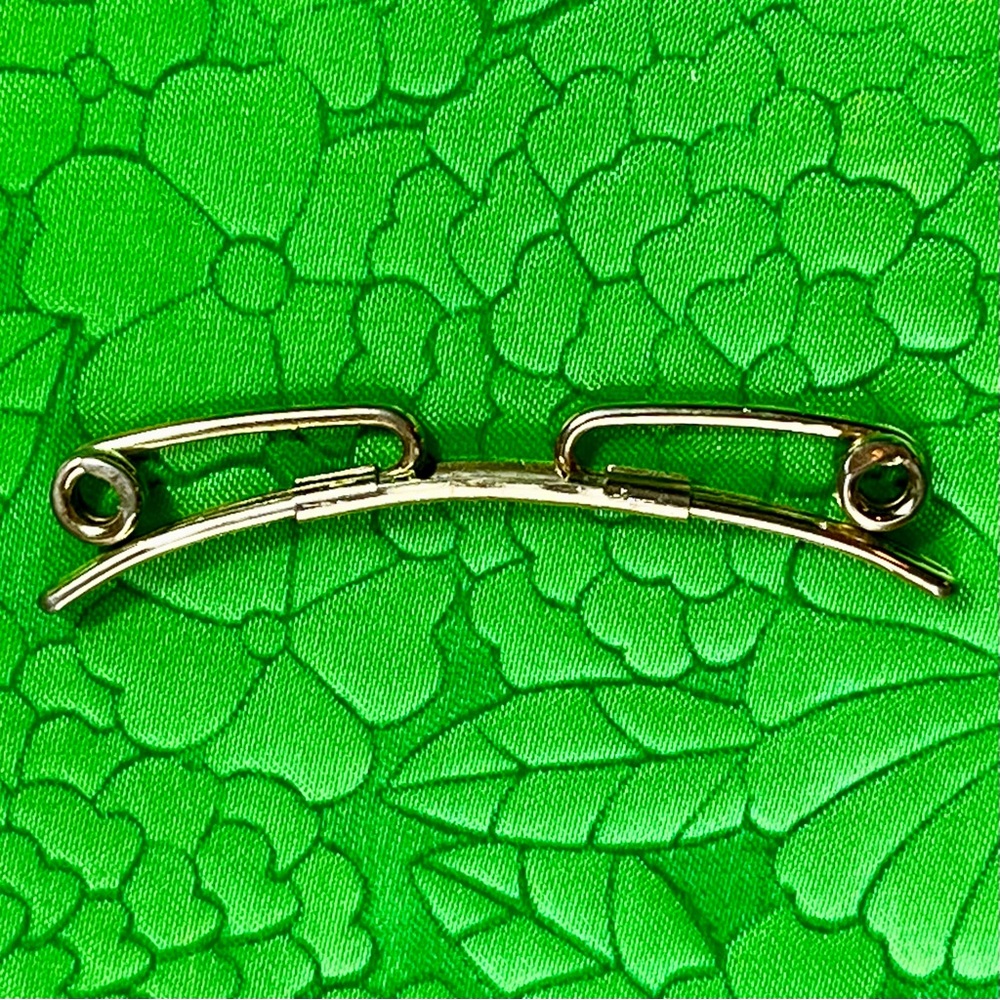 Vintage Swank Gold Tone Collar Clip Stay Scarf Clip Formal Dress Bar Accessory